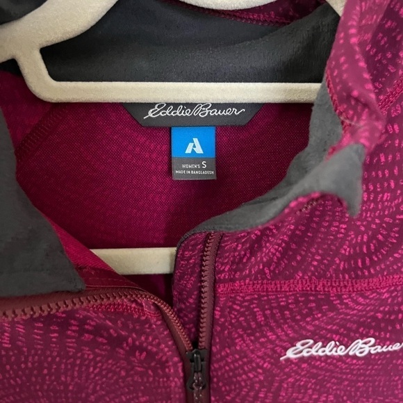 Eddie Bauer Pink Lightweight Rain / Wind Jacket Pink Swirls - Picture 4 of 10